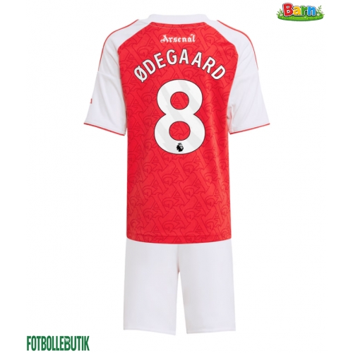 Arsenal Martin Odegaard #8 Hemmaställ Barn 2025-26 Kortärmad (+ Korta byxor)